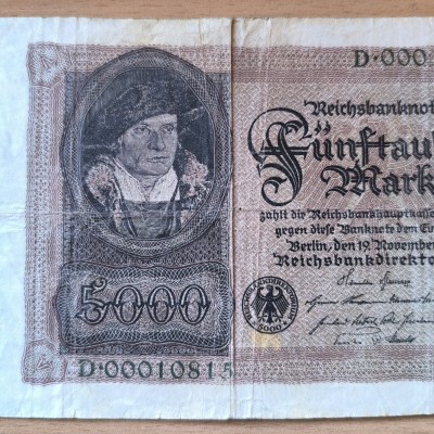 5000 markių 1922 m. Aukcionas: 5f3136
