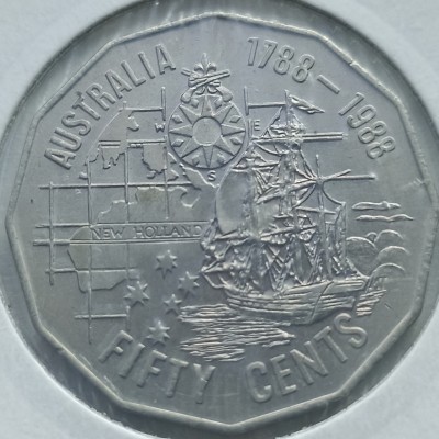 Australija. 50 centų 1988 m.