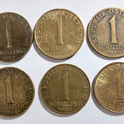 AUSTRIJA 1 ŠILINGO SETAS
