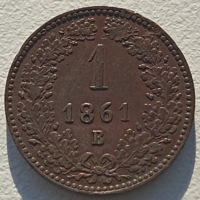 Austrija. 1 kreiceris 1861 B.