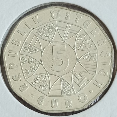 Austrija. 5 € 2004 m. Sidabras