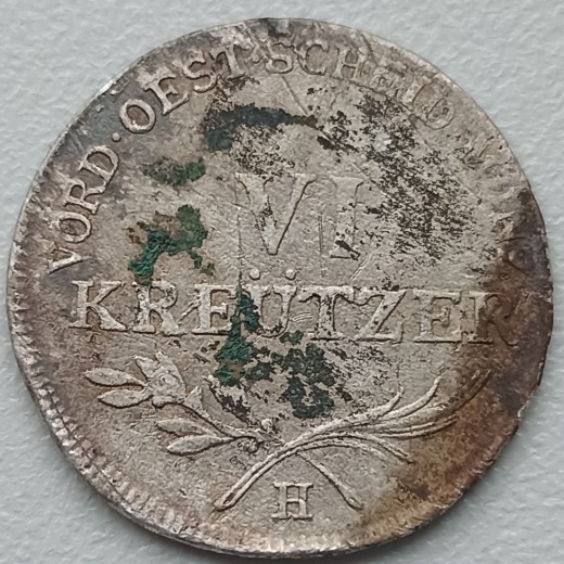 Austrija. 6 kreiceriai 1802 H. Sidabras.