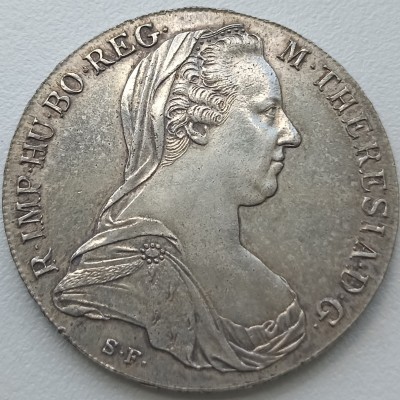 Austrija. Taleris 1780 m. Sidabras. Restraikas. Austrija. Taleris 1780 m. Sidabras. Restraikas.