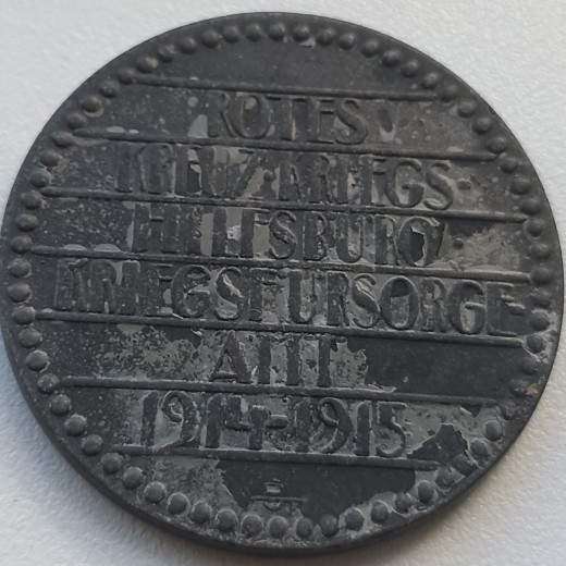 Austrijos-Vengrijos Raudonojo Kryžiaus ir Karo paramos tarnybos labdaros medalis. 1915 m.