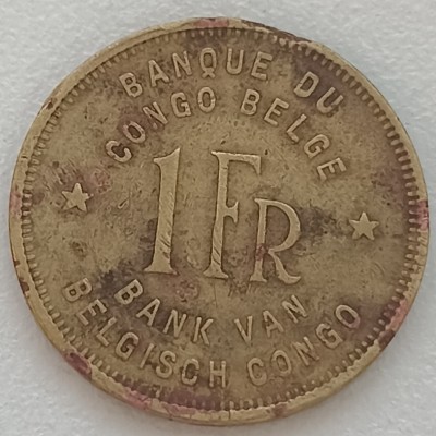 Belgijos Kongas. 1 frankas 1944 m.
