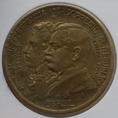 Brazilija. 1000 reis 1922 m. Klaida žodyje Bbasil