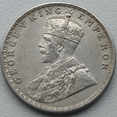 Britų Indija. 1 rupija 1918 m. Sidabras