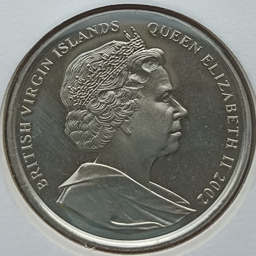Britų Mergelės salos. 1 doleris 2002 m. Voke.