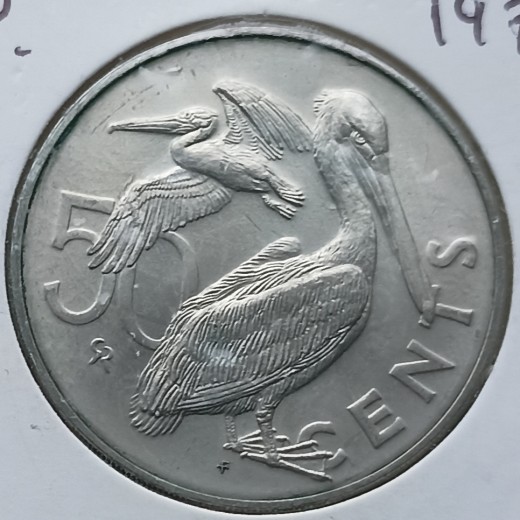 Britų Mergelės salos. 50 centų 1974 m. Britų Mergelės salos. 50 centų 1974 m.