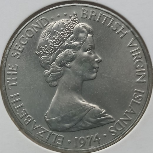 Britų Mergelės salos. 50 centų 1974 m. Britų Mergelės salos. 50 centų 1974 m.
