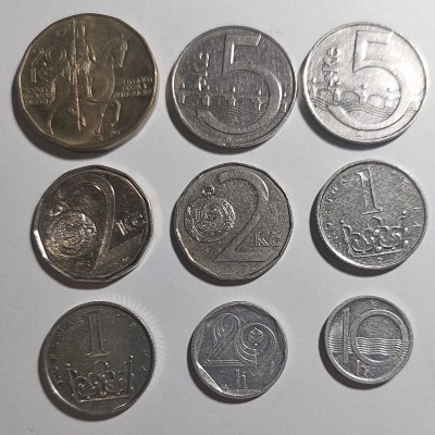 ČEKIJOS SKIRTINGŲ METŲ MONETŲ LOTAS
