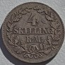 Danija. 4 skilingai 1871 m. Sidabras. Danija. 4 skilingai 1871 m. Sidabras.
