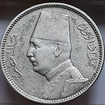 Egiptas 2 Piastrai 1929 Sidabras (63.)