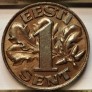 Estija 1 Sentas 1929 KM#10 su maža klaida (B82) Estija 1 Sentas 1929 KM#10 su maža klaida (B82)