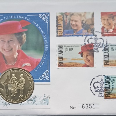 Folklandų salos. 50 pencų 1992 m. Voke