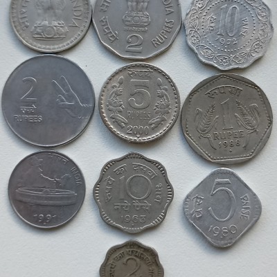 Indija. 10 vienetų.