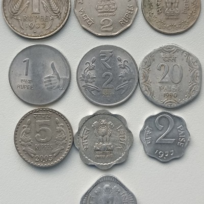 Indija. Lotas 10 monetų.