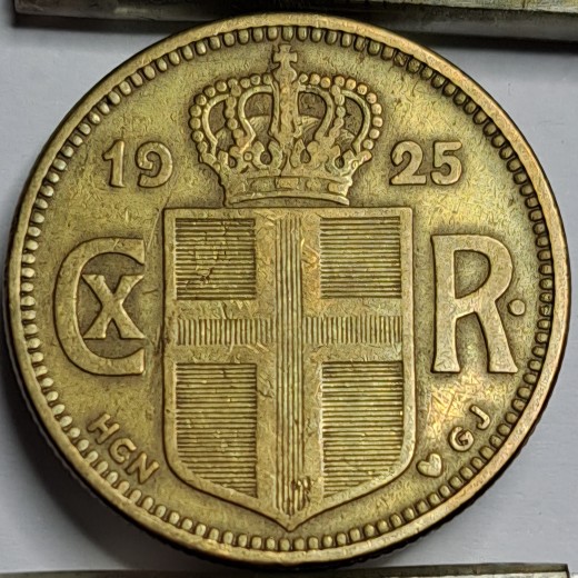 Islandija 2 Kronos 1925 KM#4 (110.) Islandija 2 Kronos 1925 KM#4 (110.)