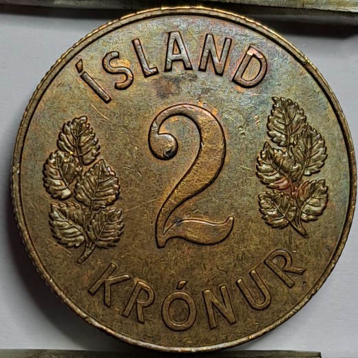 Islandija 2 Kronos 1963 KM#13a (116.) Islandija 2 Kronos 1963 KM#13a (116.)