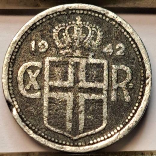 Islandija 25 Aurai 1942 KM#2a (B54) Islandija 25 Aurai 1942 KM#2a (B54)
