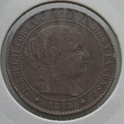 Ispanija. 2 1/2centimų 1868 m.