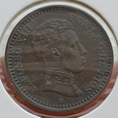 Ispanija. 2 centimai 1905 m.