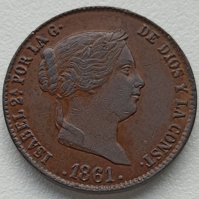 Ispanija. 25 sentimai 1861 m. Ispanija. 25 sentimai 1861 m.