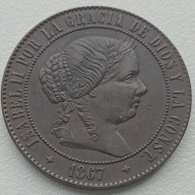 Ispanija. 5 sentimai 1867 m. Ispanija. 5 sentimai 1867 m.