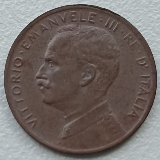 Italija. 1 centezimas 1915 m.
