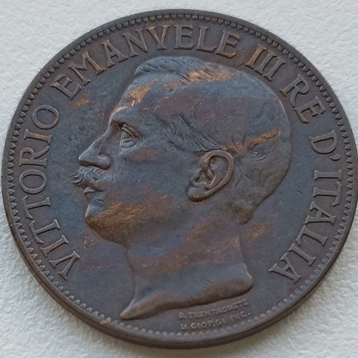 Italija. 10 centezimų 1911 m.