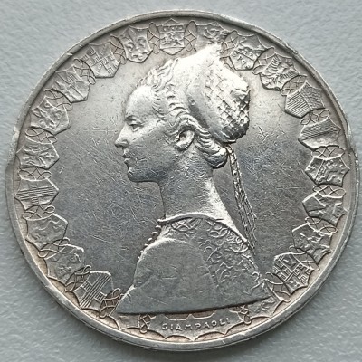 Italija. 500 lirų 1960 m. Sidabras
