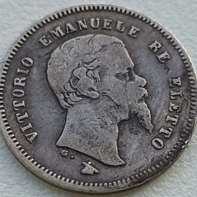 Italija. Toskana. 50 centesimų 1860 m. Sidabras.