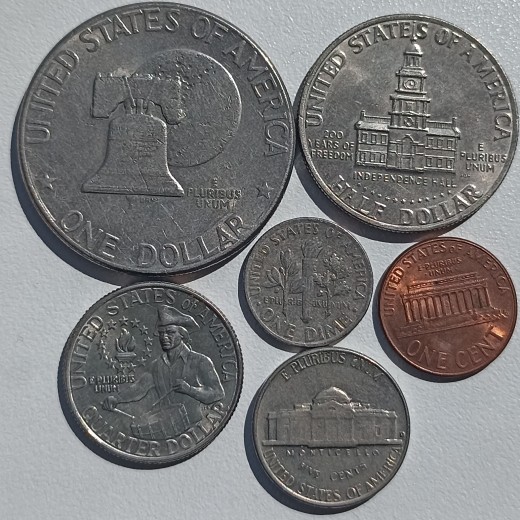 JAV monetų miksas. JAV monetų miksas.