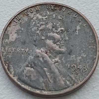 JAV. 1 centas 1943 m. Geležis.