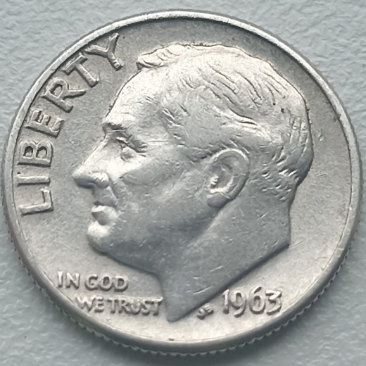 JAV. 1 Daimas. 1963 m. Sidabras