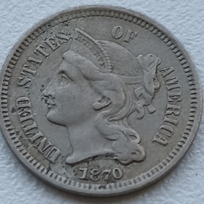JAV. 3 centai 1870 m. JAV. 3 centai 1870 m.