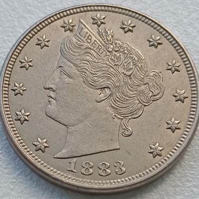 JAV. 5 centai 1883 m.  be užrašo cents