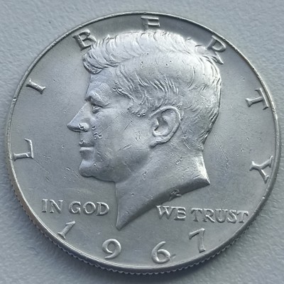 JAV. Puse dolerio 1967 m. Sidabras