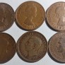 JUNGTINĖ KARALYSTĖ 1/2 PENSO LOTAS 6 VNT. JUNGTINĖ KARALYSTĖ 1/2 PENSO LOTAS 6 VNT.