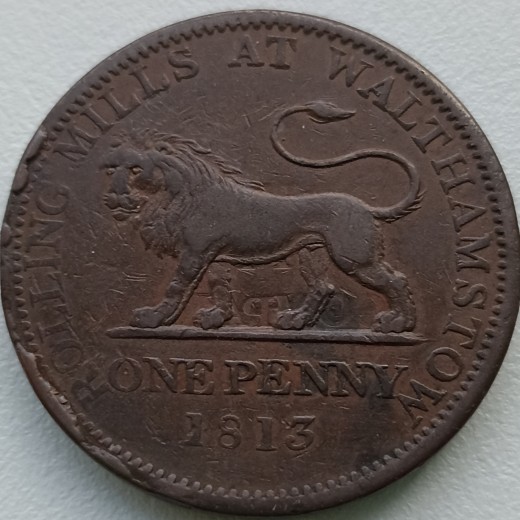 Jungtinė Karalystė. 1 penny 1813 m.