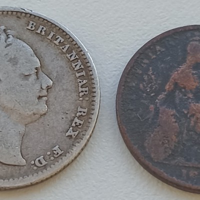 Jungtinė karalystė. 1 šilingas 1834 m. Sidabras.