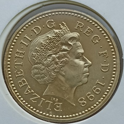 Jungtinė karalystė. 1 svaras. 1998 m. Voke.