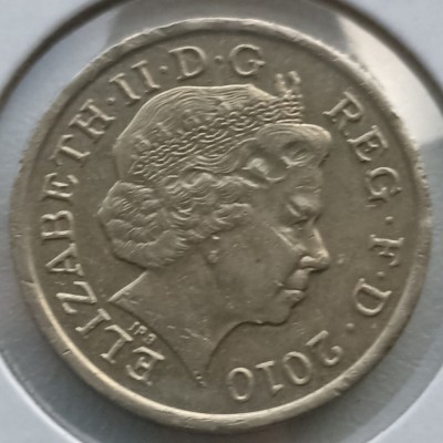 Jungtinė karalystė. 1 svaras. 2010 m.