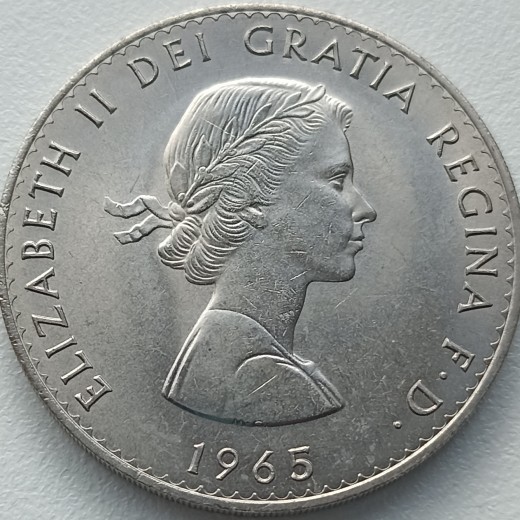 Jungtinė karalystė. 5 šilingai 1965 m. Jungtinė karalystė. 5 šilingai 1965 m.