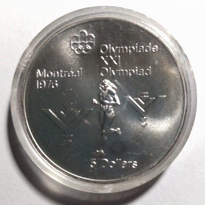 KANADA 5 DOLERIAI 1975 m. (PROOF) SIDABRAS