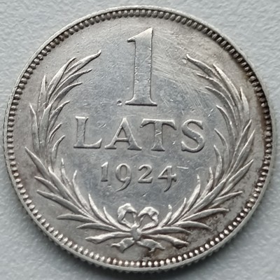 Latvija. 1 latas 1924 m. Sidabras