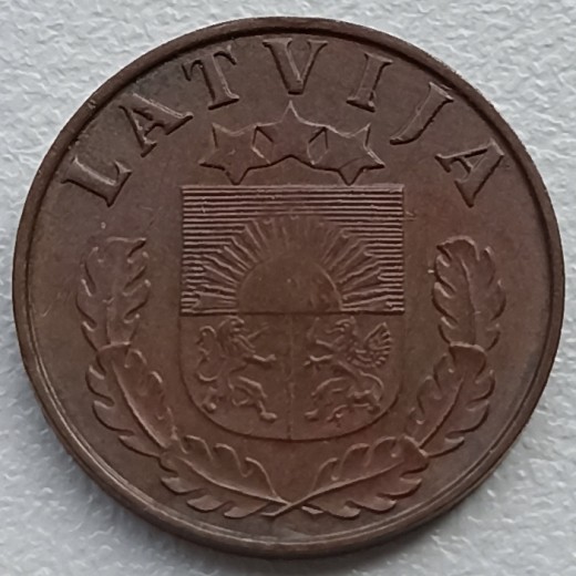 Latvija. 1 santimas 1939 m.