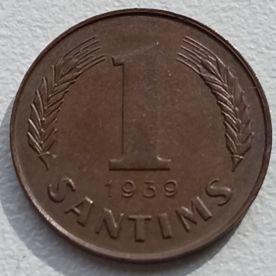 Latvija. 1 santimas 1939 m.