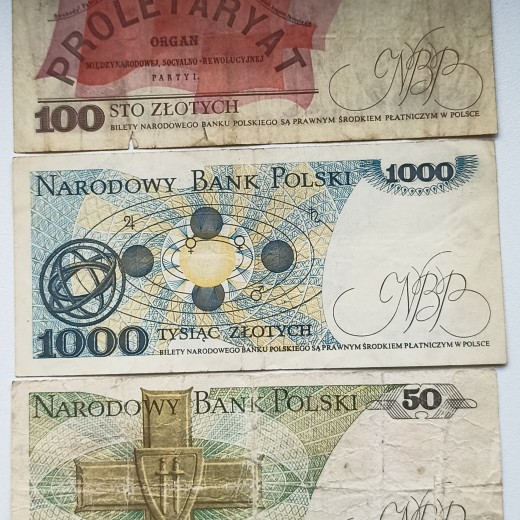 Lenkija. 3 banknotai. Lenkija. 3 banknotai.