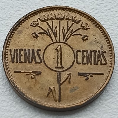 Lietuva. 1 centas 1925 m.